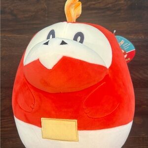 Squishmallows Fuecoco Pokémon Red and White Plush Toy
